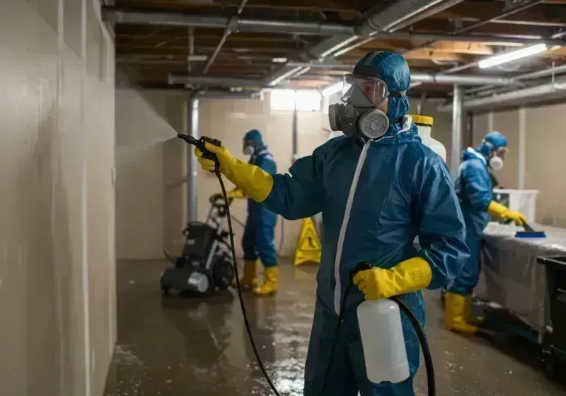 Basement Sanitization and Antimicrobial Treatment process in Shiner, TX